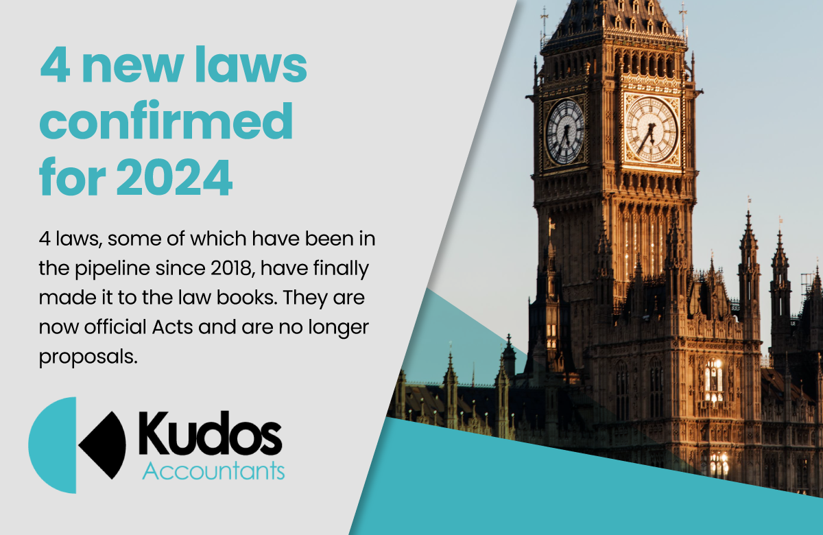4 New Laws Confirmed for 2024 What You Need to Know Kudos Accountants